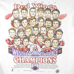 NHL - Red Wings Stanley Cup Champions Caricature T-Shirt 1997 Medium Vintage Retro Hockey
