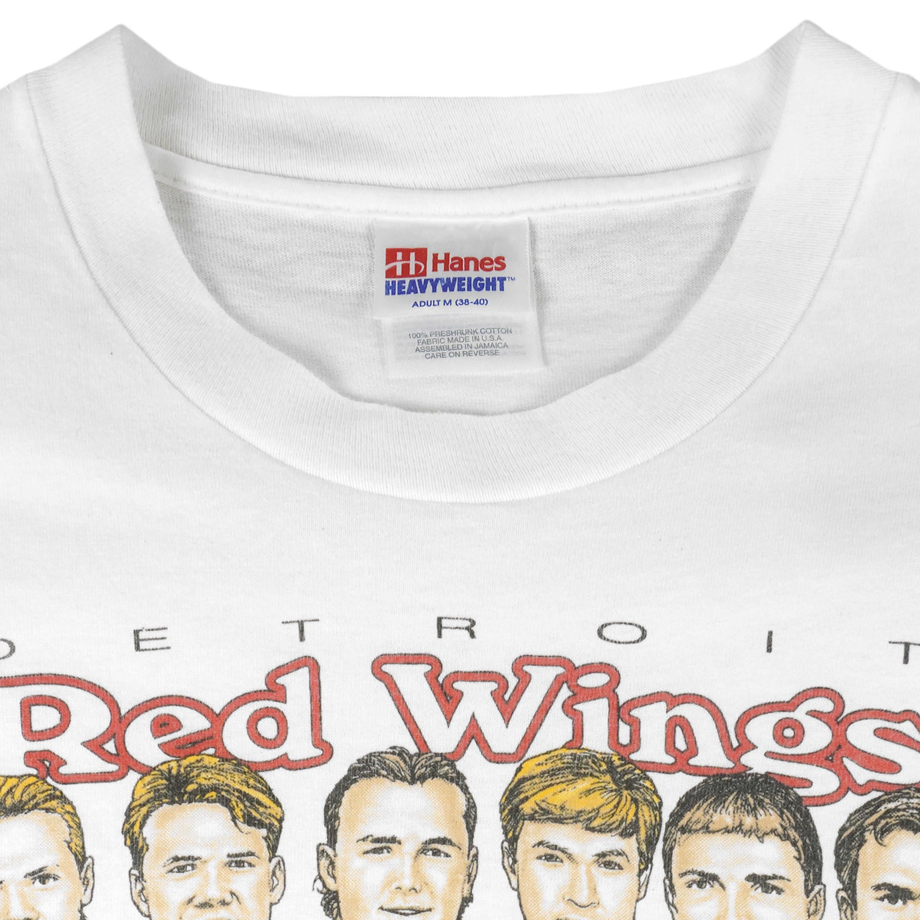 NHL - Red Wings Stanley Cup Champions Caricature T-Shirt 1997 Medium Vintage Retro Hockey