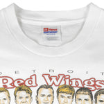 NHL - Red Wings Stanley Cup Champions Caricature T-Shirt 1997 Medium Vintage Retro Hockey