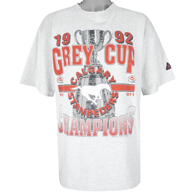CFL (Softwear) - Calgary Stampeders Grey Cup Champions T-Shirt 1992 Large