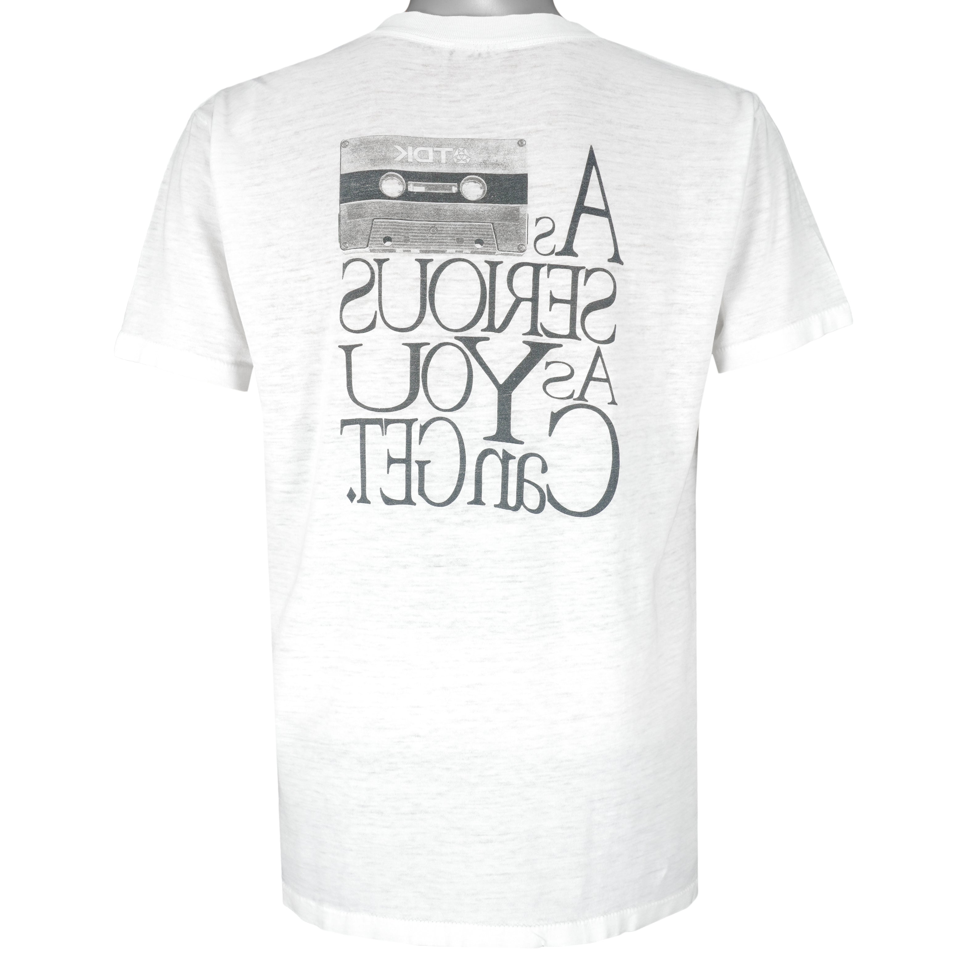 Vintage - TDK As Serious As You Can Get T-Shirt 1990s Large Vintage Retro