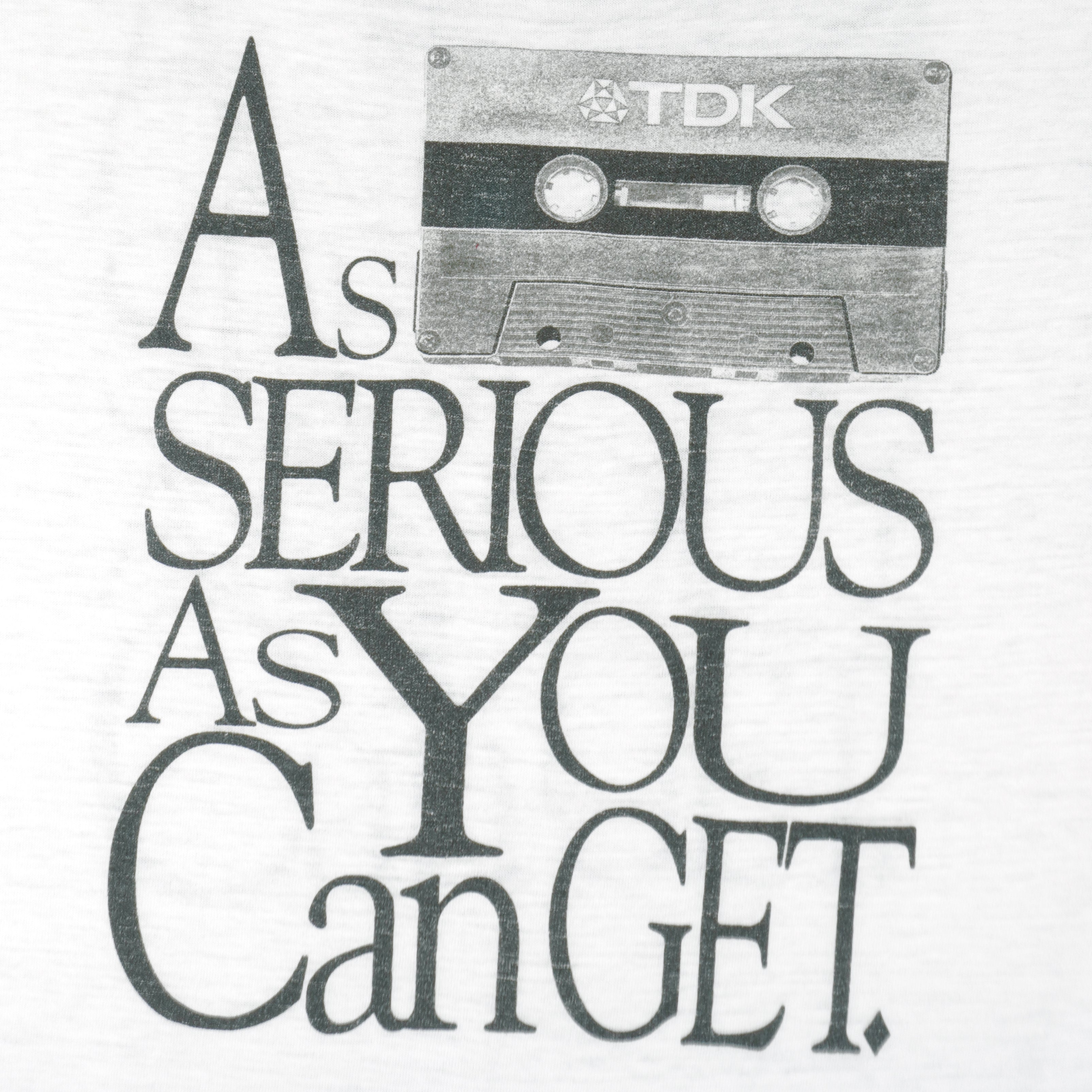 Vintage - TDK As Serious As You Can Get T-Shirt 1990s Large Vintage Retro