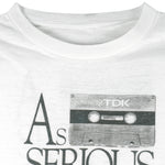 Vintage - TDK As Serious As You Can Get T-Shirt 1990s Large Vintage Retro