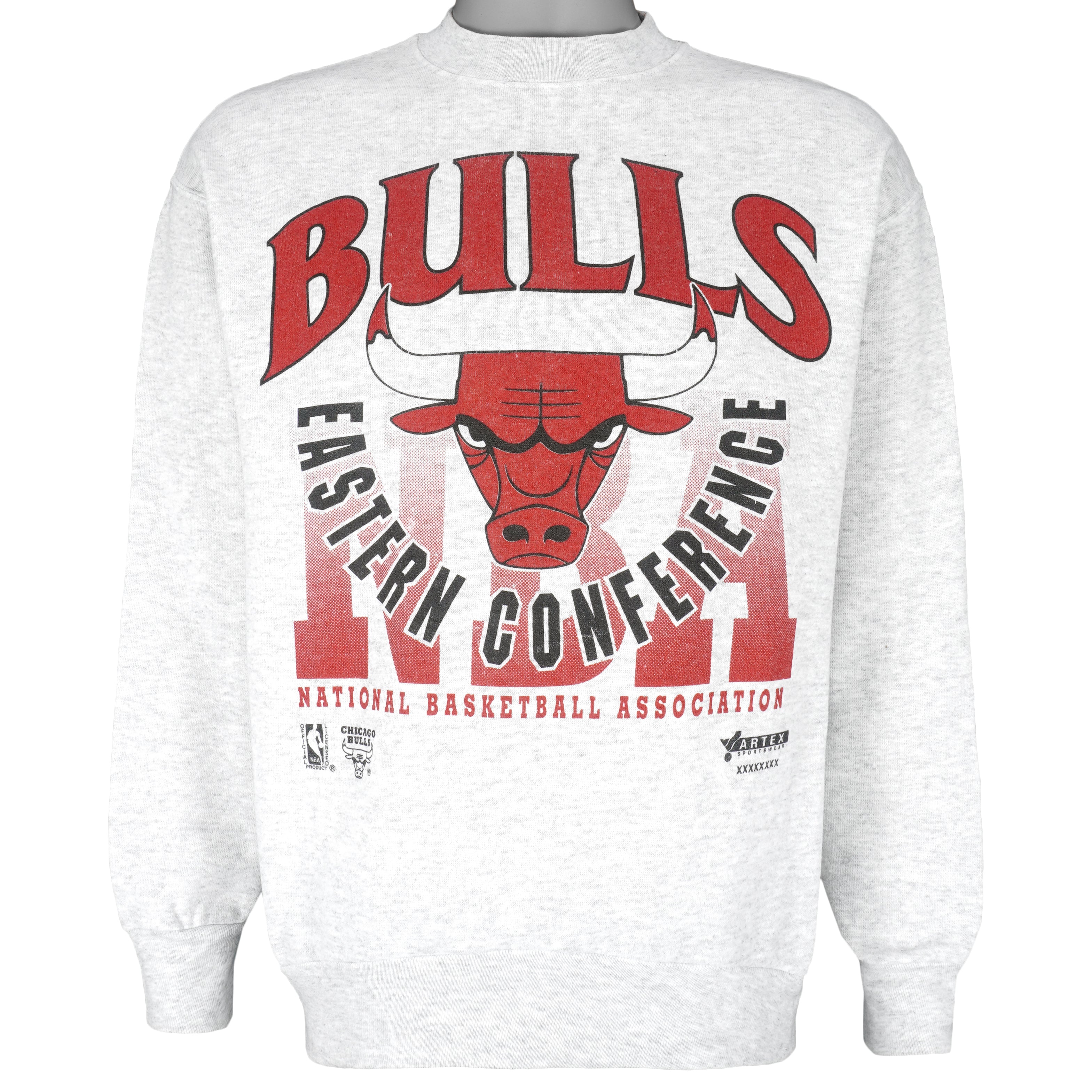 NBA (Artex) - Chicago Bulls Crew Neck Sweatshirt 1990s Large Vintage Retro Basketball