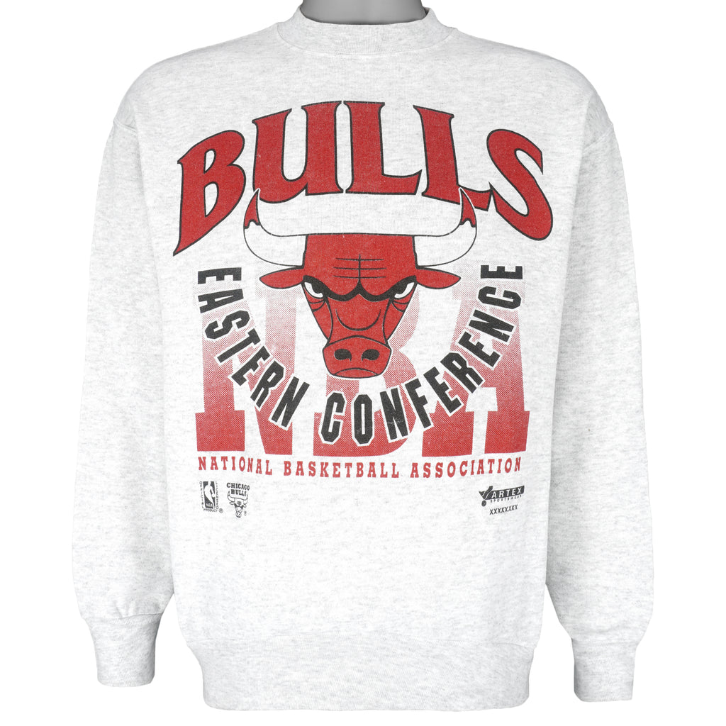 NBA (Artex) - Chicago Bulls Crew Neck Sweatshirt 1990s Large Vintage Retro Basketball