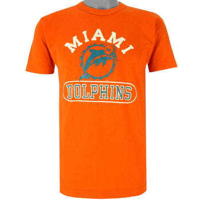 Champion - Orange Miami Dolphins T-Shirt 1990s Small