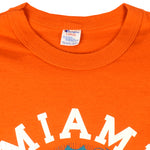 Champion - Orange Miami Dolphins T-Shirt 1990s Large Vintage Retro Football