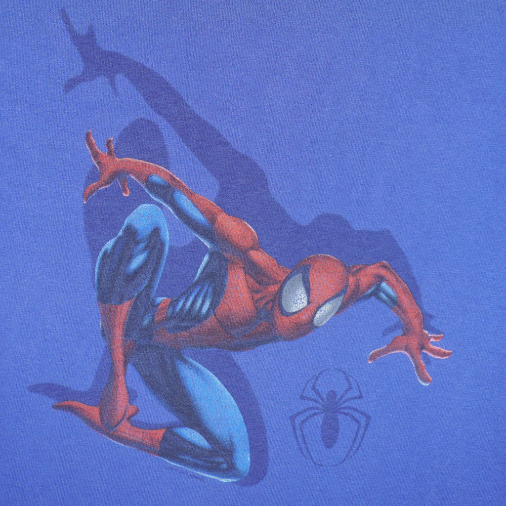 Marvel (AAA) - Blue Spiderman T-Shirt X-Large Vintage Retro