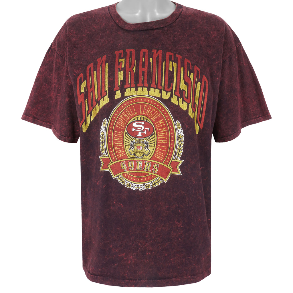 NFL (Nutmeg) - San Francisco 49ers Tie Dye T-Shirt 1990s X-Large Vintage Retro Football