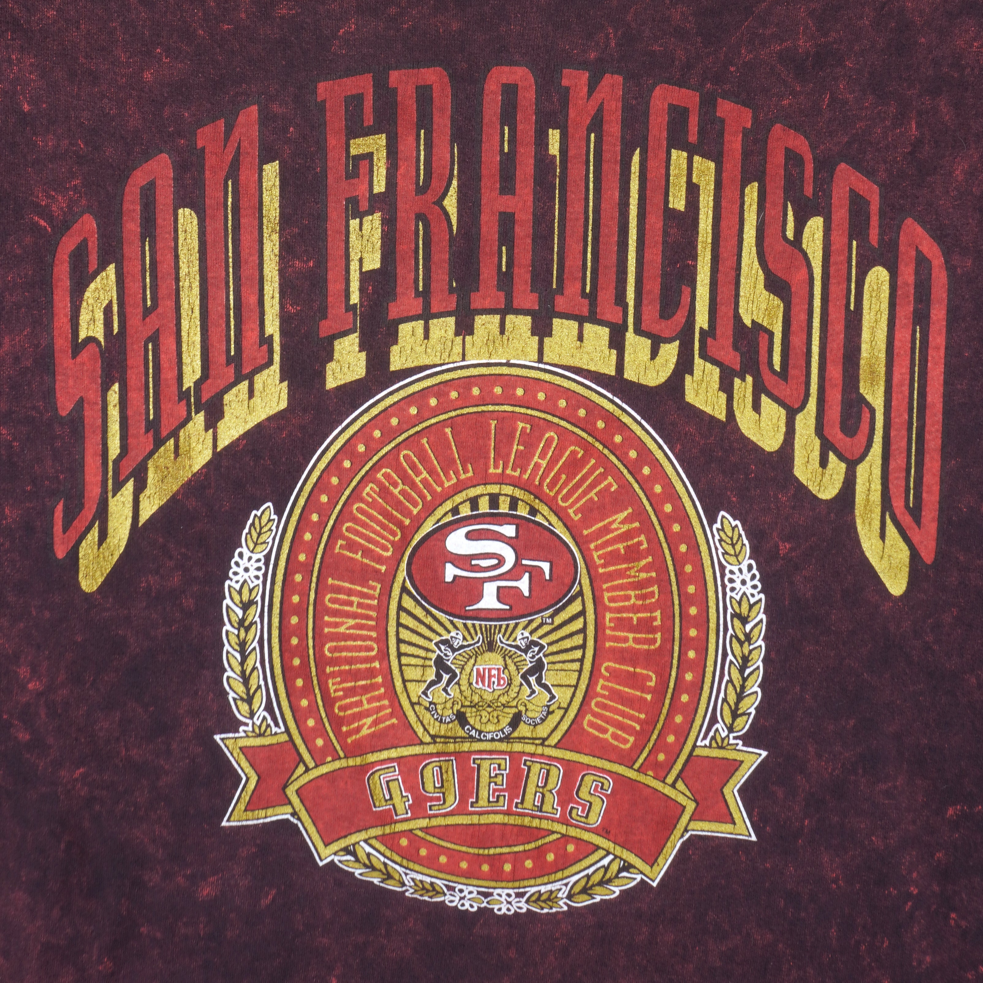 NFL (Nutmeg) - San Francisco 49ers Tie Dye T-Shirt 1990s X-Large Vintage Retro Football