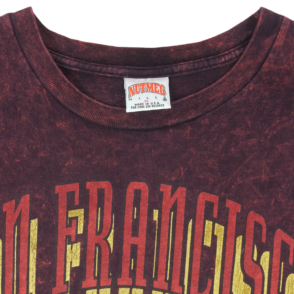 NFL (Nutmeg) - San Francisco 49ers Tie Dye T-Shirt 1990s X-Large Vintage Retro Football