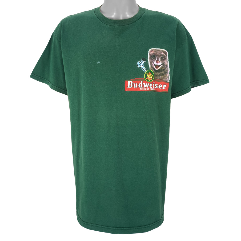 Vintage (Delta) - Green Budweiser T-Shirt 1998 X-Large Vintage Retro