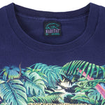Vintage (Habitat) - Blue Wake Up To Rain Forest T-Shirt 1990s Large Vintage Retro