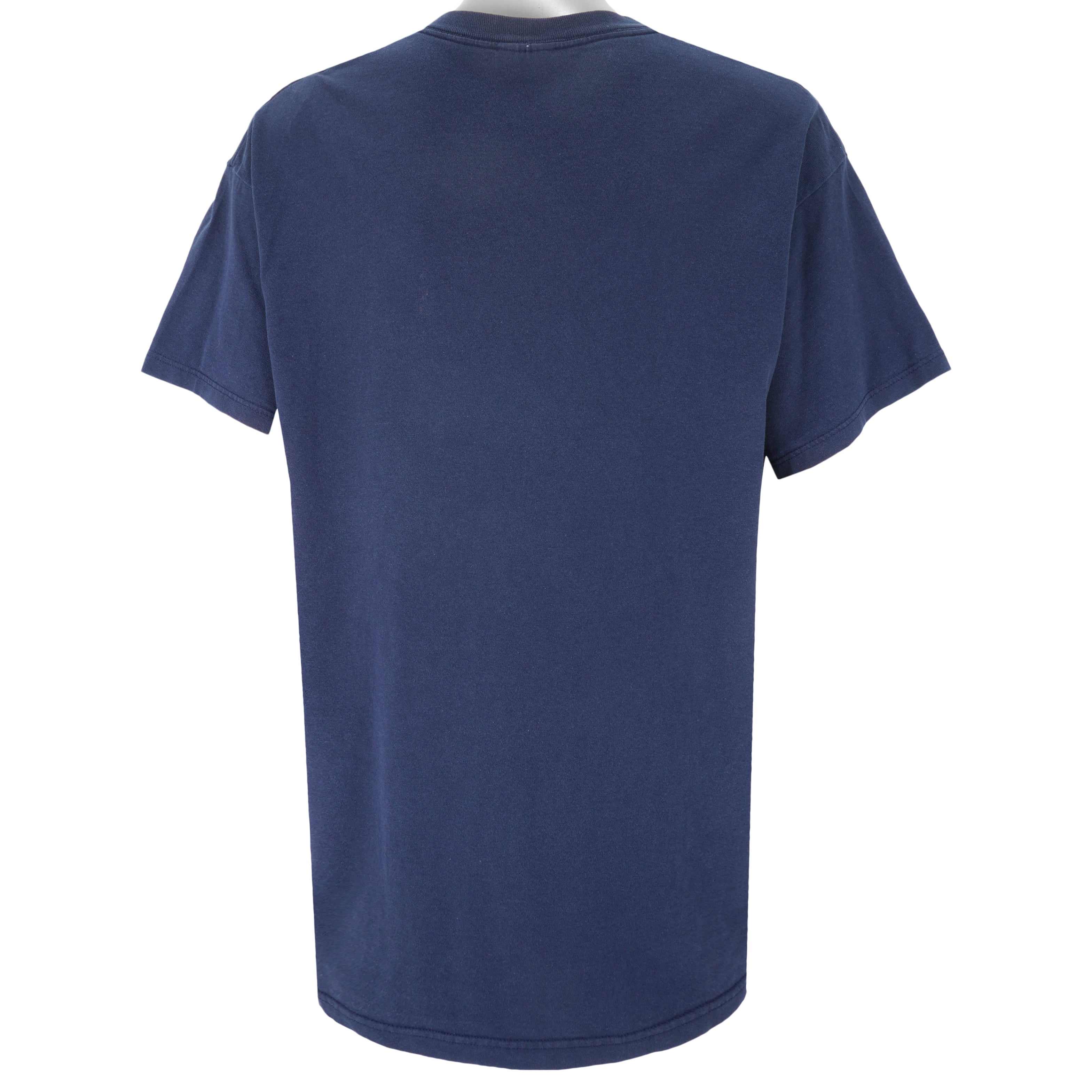 Nike - Blue Classic Embroidered T-Shirt 1990s X-Large Vintage Retro