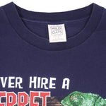 Vintage - Budweiser Never Hire A Ferret To Do A Weasels Job T-Shirt 1998 Large Vintage Retro
