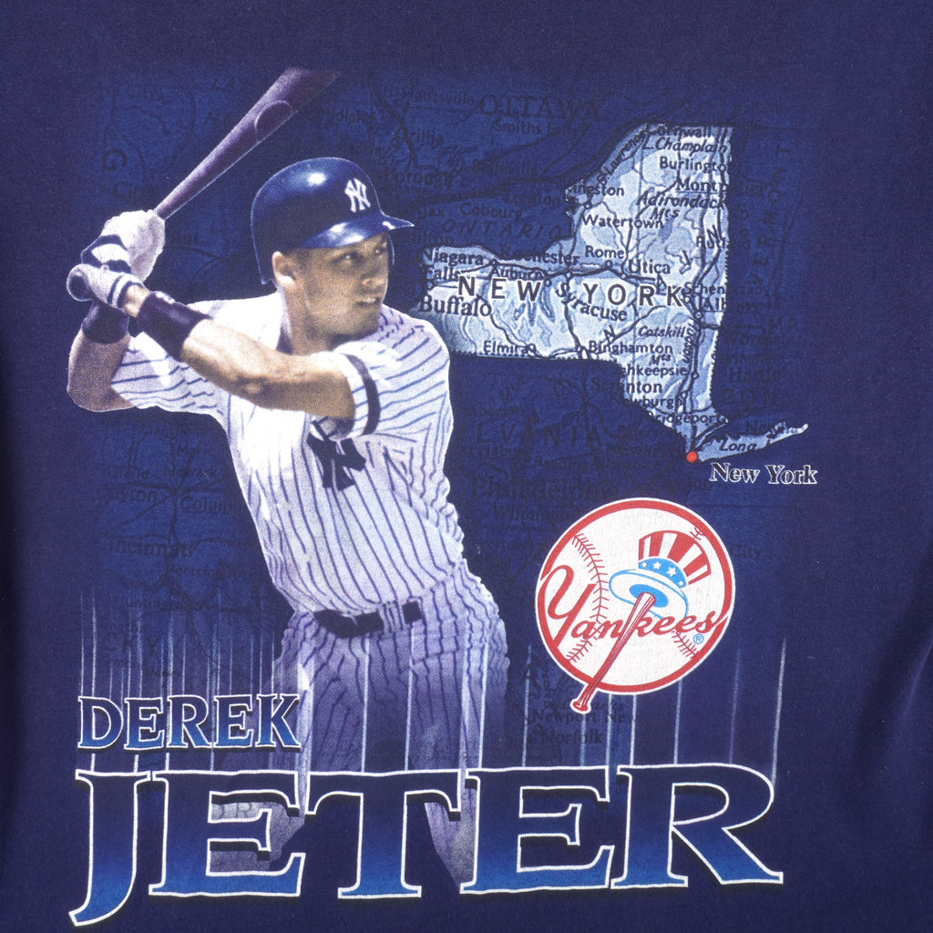 MLB (Pro Player) - New York Yankees Derek Jeter T-Shirt 1990s XX-Large Vintage Retro Baseball
