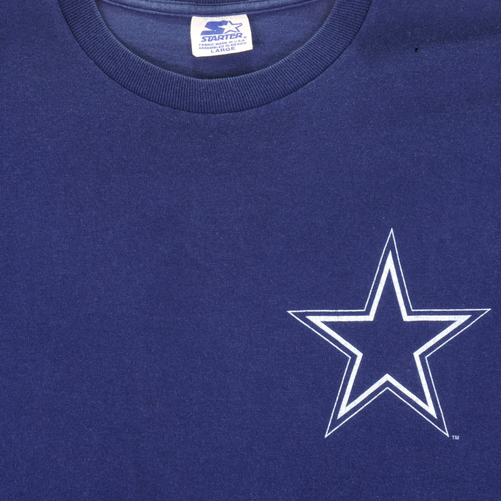 Starter - Dallas Cowboys Big Logo T-Shirt 1996 Large Vintage Retro Football