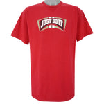 Nike - Red Just Do It T-Shirt 1990s Large Vintage Retro
