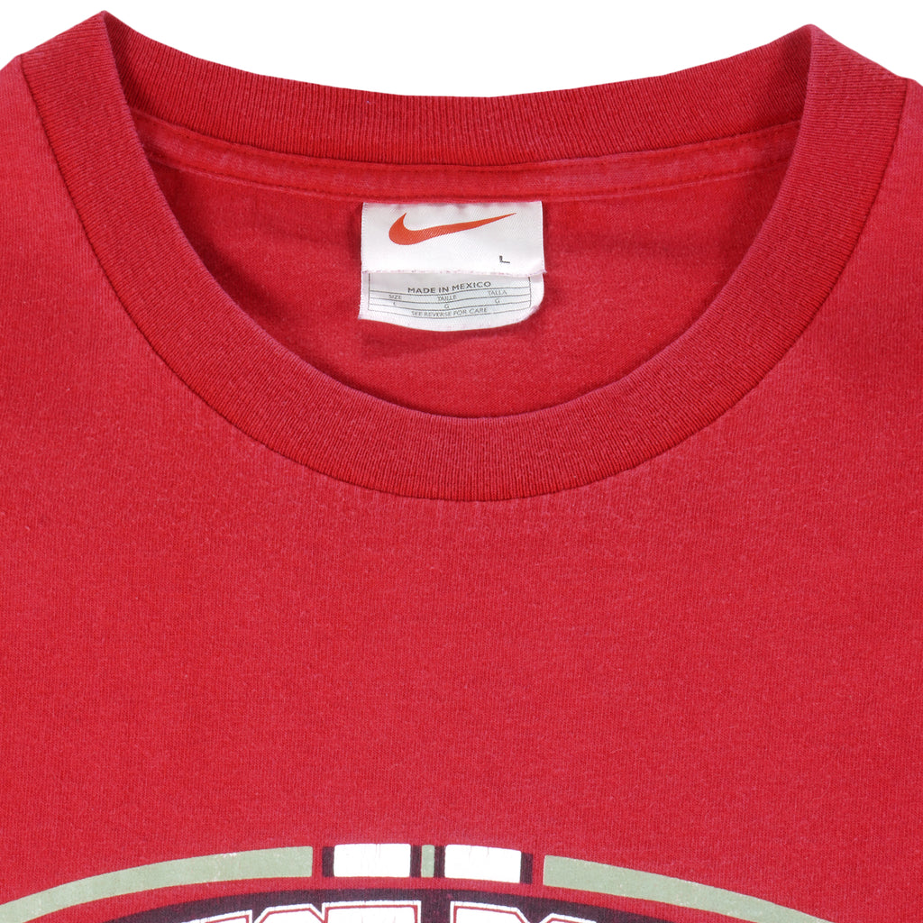 Nike - Red Just Do It T-Shirt 1990s Large Vintage Retro