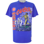 MLB (Nutmeg) - Chicago Cubs Stadium Map T-Shirt 1991 Large Vintage Retro Baseball