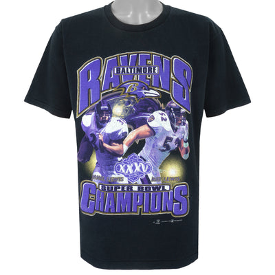 NFL - Baltimore Ravens Super Bowl 35th Champs T-Shirt 2001 Large