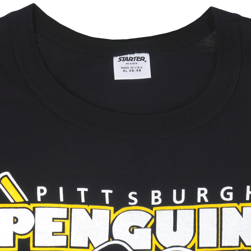 Starter - Pittsburgh Penguins Big Logo T-Shirt 1990s X-Large Vintage Retro Hockey
