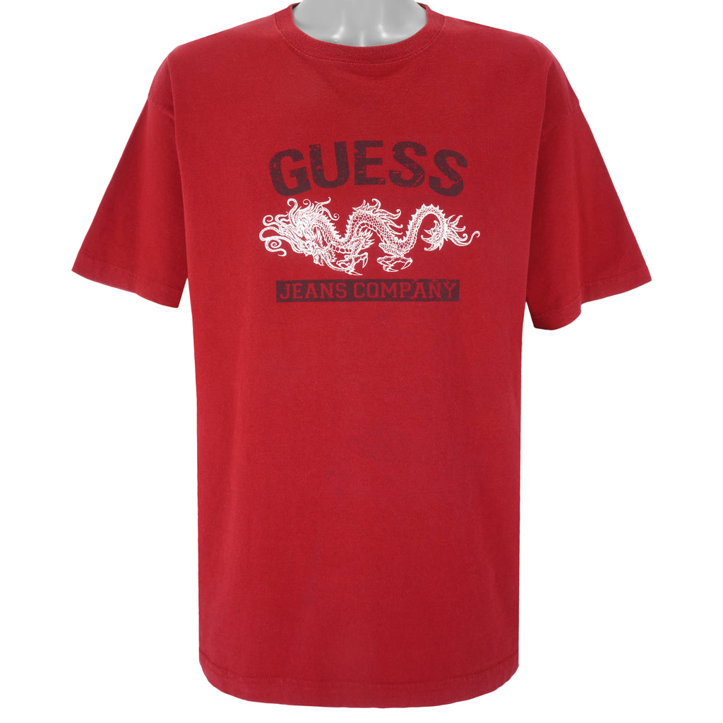 Guess - Red Jeans Company T-Shirt 1990s X-Large Vintage Retro