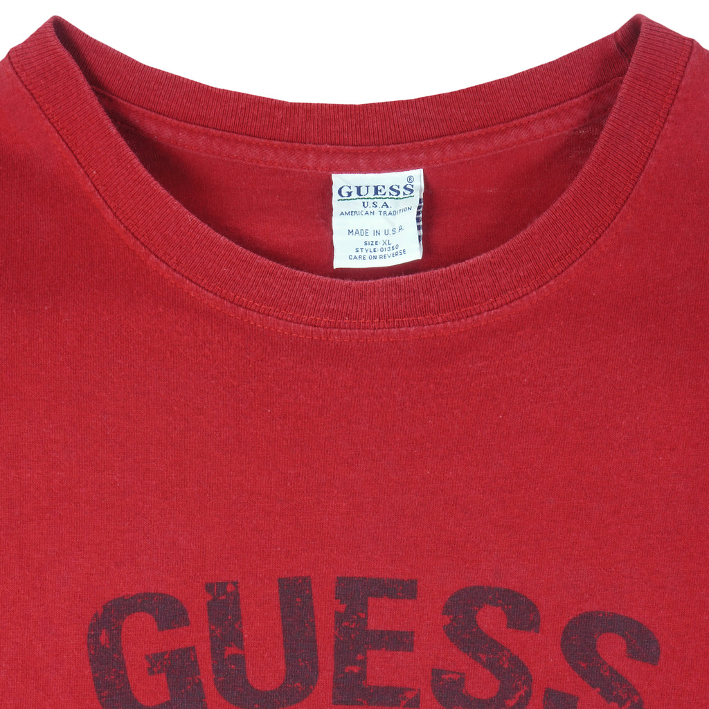 Guess - Red Jeans Company T-Shirt 1990s X-Large Vintage Retro