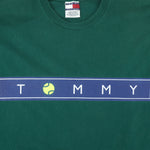 Tommy Hilfiger - Green Tennis T-Shirt Large Vintage Retro