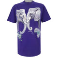 Vintage (Hanes) - Africa - Asia Elephants T-Shirt 1990s Large Vintage Retro