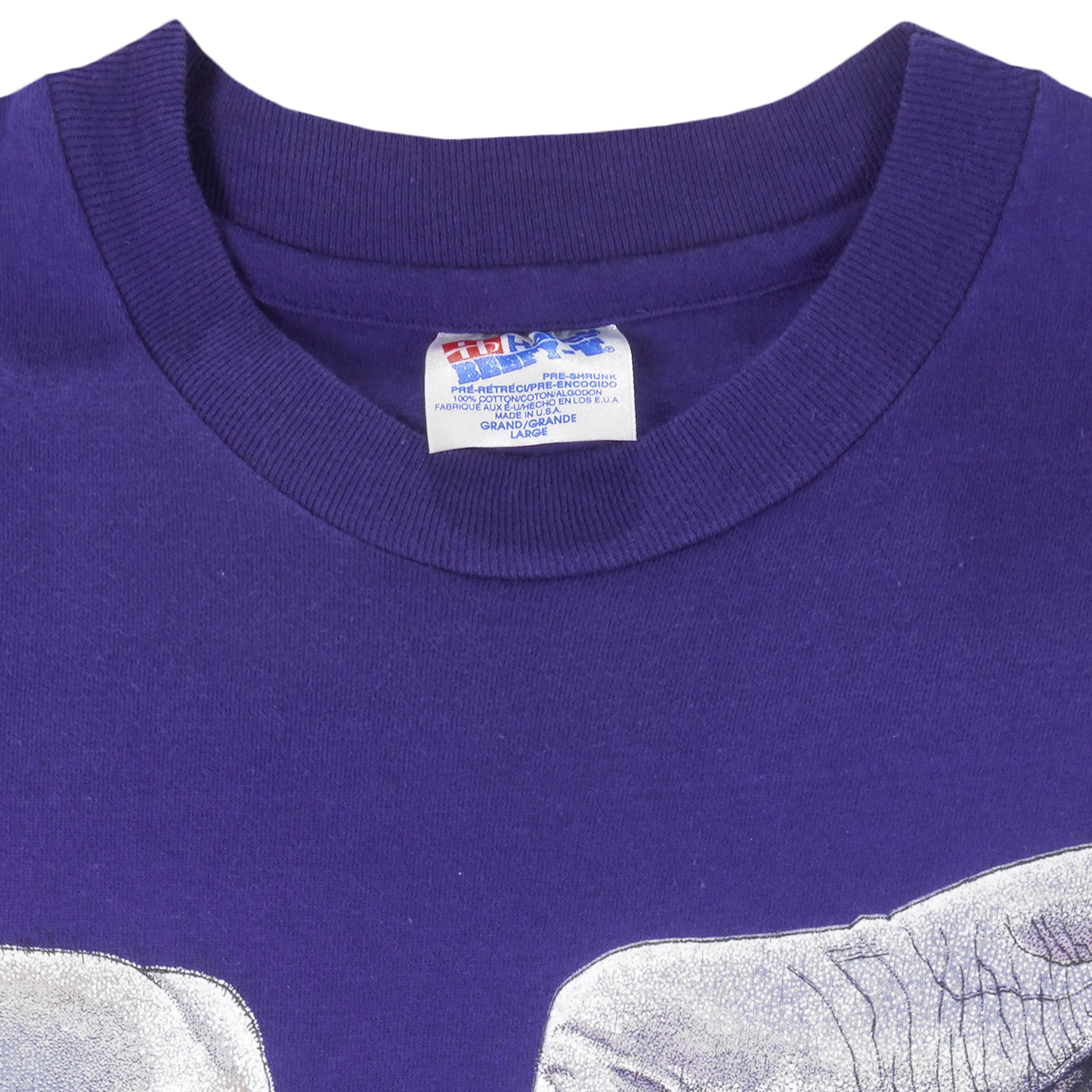 Vintage (Hanes) - Africa - Asia Elephants T-Shirt 1990s Large Vintage Retro