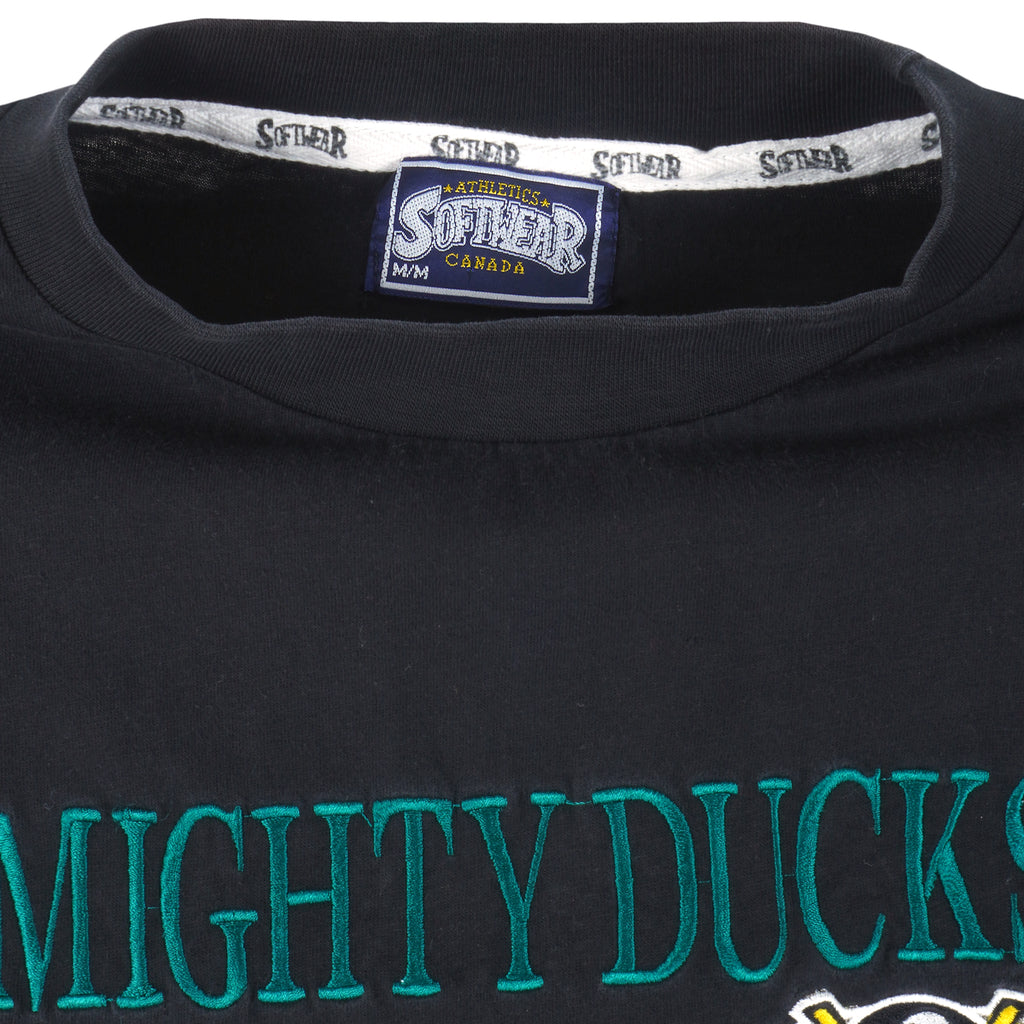 NHL (Soft Wear) - Anaheim Mighty Ducks T-Shirt 1990s Medium Vintage Retro Hockey