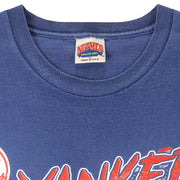 MLB (Nutmeg) - Blue New York Yankees T-Shirt 1991 X-Large Vintage Retro Baseball