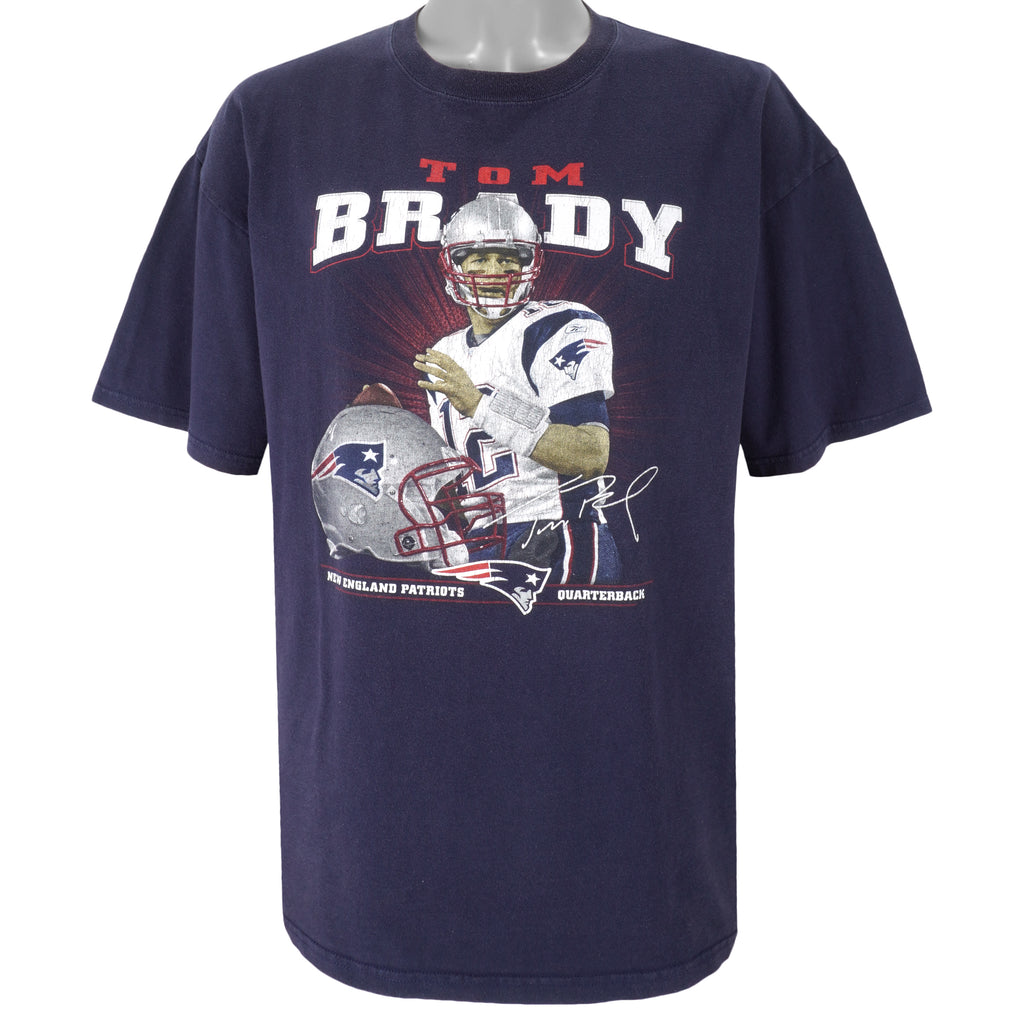 NFL - New England Patriots, Tom Brady T-Shirt 1990s XX-Large Vintage Retro Football