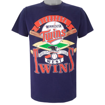 MLB (Nutmeg) - Minnesota Twins Big Logo T-Shirt 1990s Large