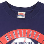 MLB (Nutmeg) - Minnesota Twins Big Logo T-Shirt 1990s Large Vintage Retro Baseball