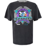 NBA (Trench) - Black Charlotte Hornets T-Shirt 1990s X-Large Vintage Retro Basketball