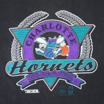 NBA (Trench) - Black Charlotte Hornets T-Shirt 1990s X-Large Vintage Retro Basketball