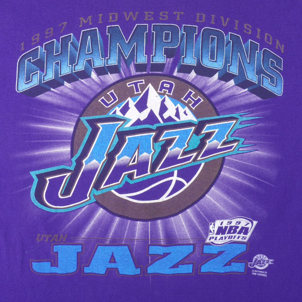 NBA (Lee) - Utah Jazz Champions T-Shirt 1997 XX-Large Vintage Retro Basketball
