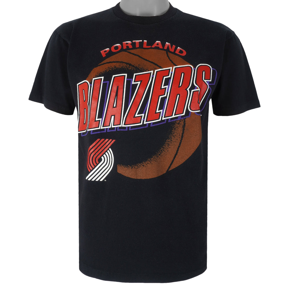 NBA - Portland Trail Blazers Big Logo T-Shirt 1990s Medium Vintage Retro Basketball