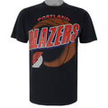 NBA - Portland Trail Blazers Big Logo T-Shirt 1990s Medium Vintage Retro Basketball