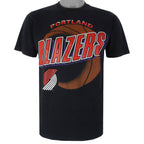 NBA - Portland Trail Blazers Big Logo T-Shirt 1990s Medium Vintage Retro Basketball