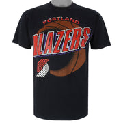 NBA - Portland Trail Blazers Big Logo T-Shirt 1990s Medium Vintage Retro Basketball