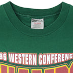 NBA (Oneita) - Seattle SuperSonics Western Conference Champs T-Shirt 1996 Large Vintage Retro Basketball