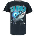 NHL (Salem) - Black San Jose Sharks T-Shirt 1991 Medium Vintage Retro Hockey