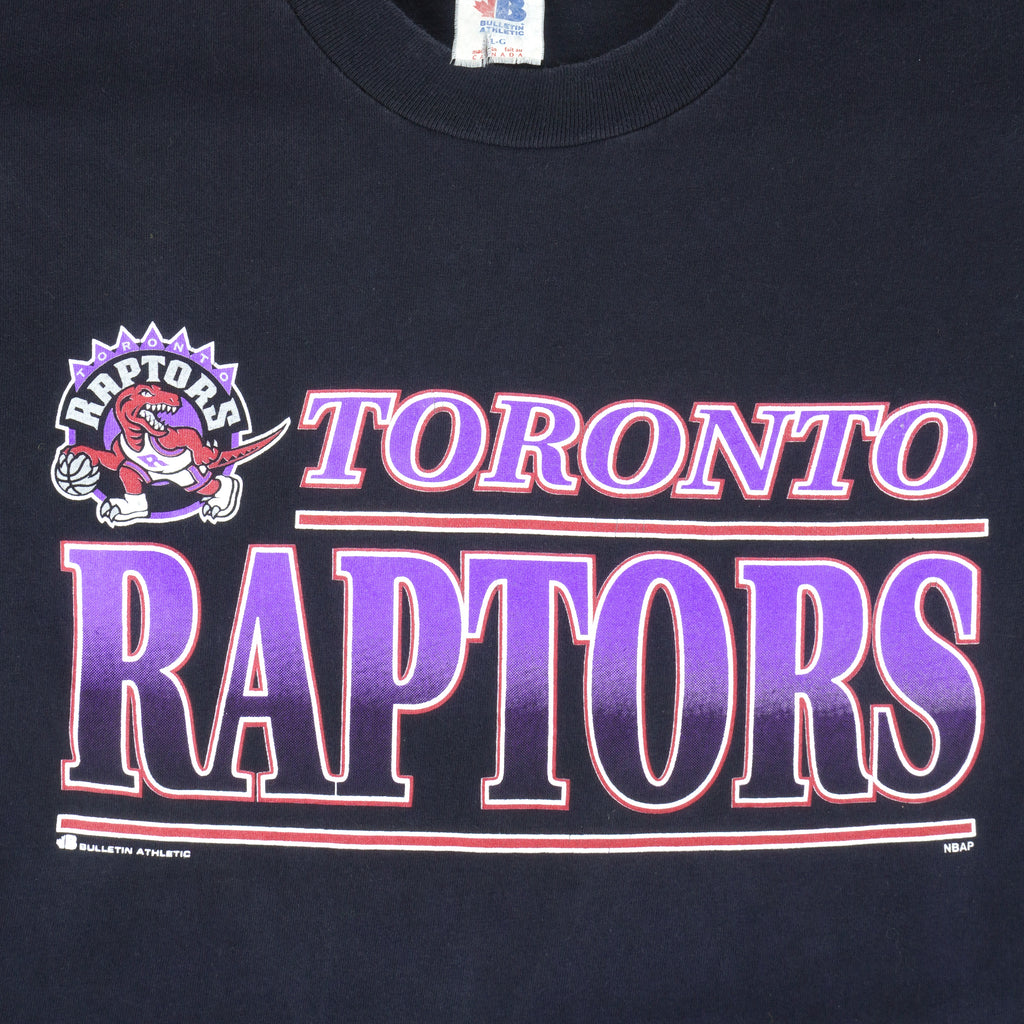 NBA (Bulletin Athletic) - Toronto Raptors T-Shirt 1990s Large Vintage Retro Basketball