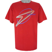Speedo - Red Embroidered T-Shirt 1998 Large Vintage Retro
