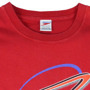 Speedo - Red Embroidered T-Shirt 1998 Large Vintage Retro