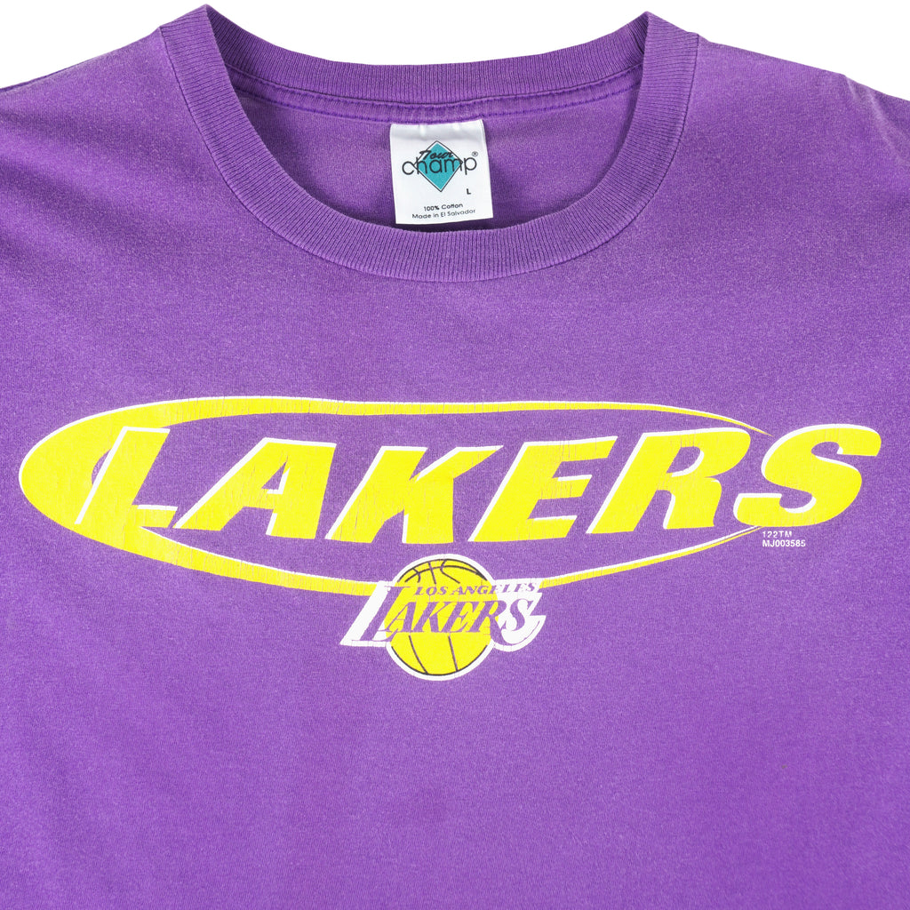 NBA (Champ) - Los Angeles Lakers T-Shirt 1990s X-Large Vintage Retro Basketball