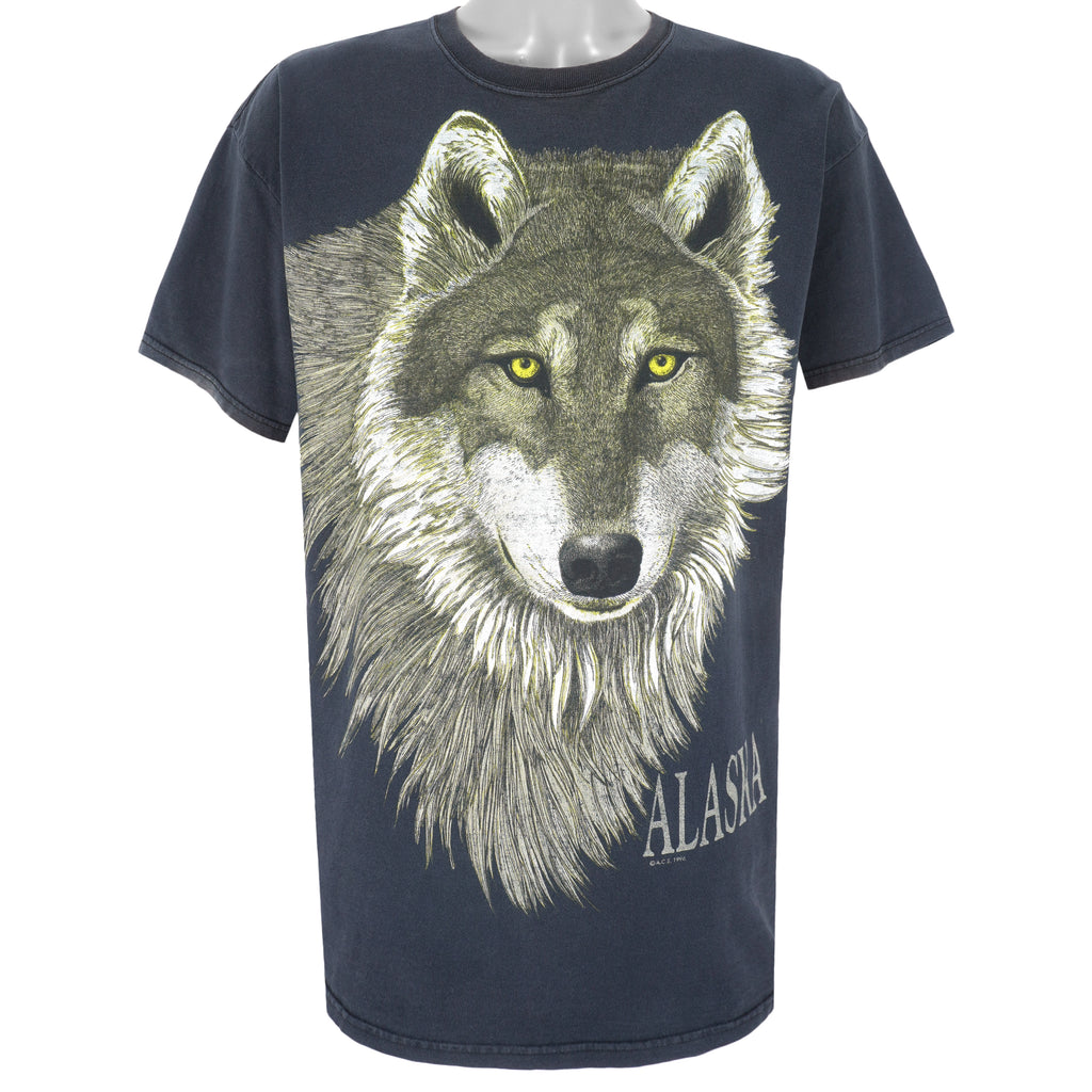 Vintage (Hanes) - Alaska Wolf T-Shirt 1996 X-Large Vintage Retro